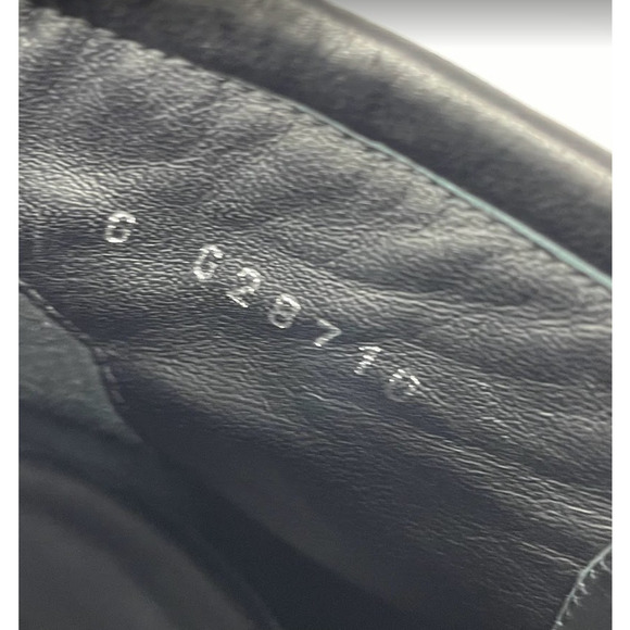 Chanel CC Logo Quilted Black Leather Patent Cap‎ Toe Lace Up Heeled Boots EU 37 - Picture 7 of 9